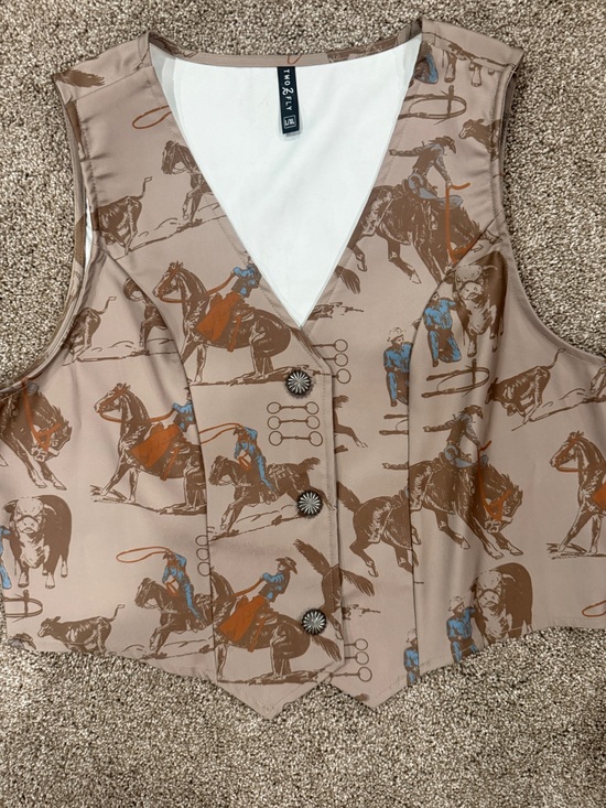 2 Fly Co. Tops - Western Vest - Cowboy Print
